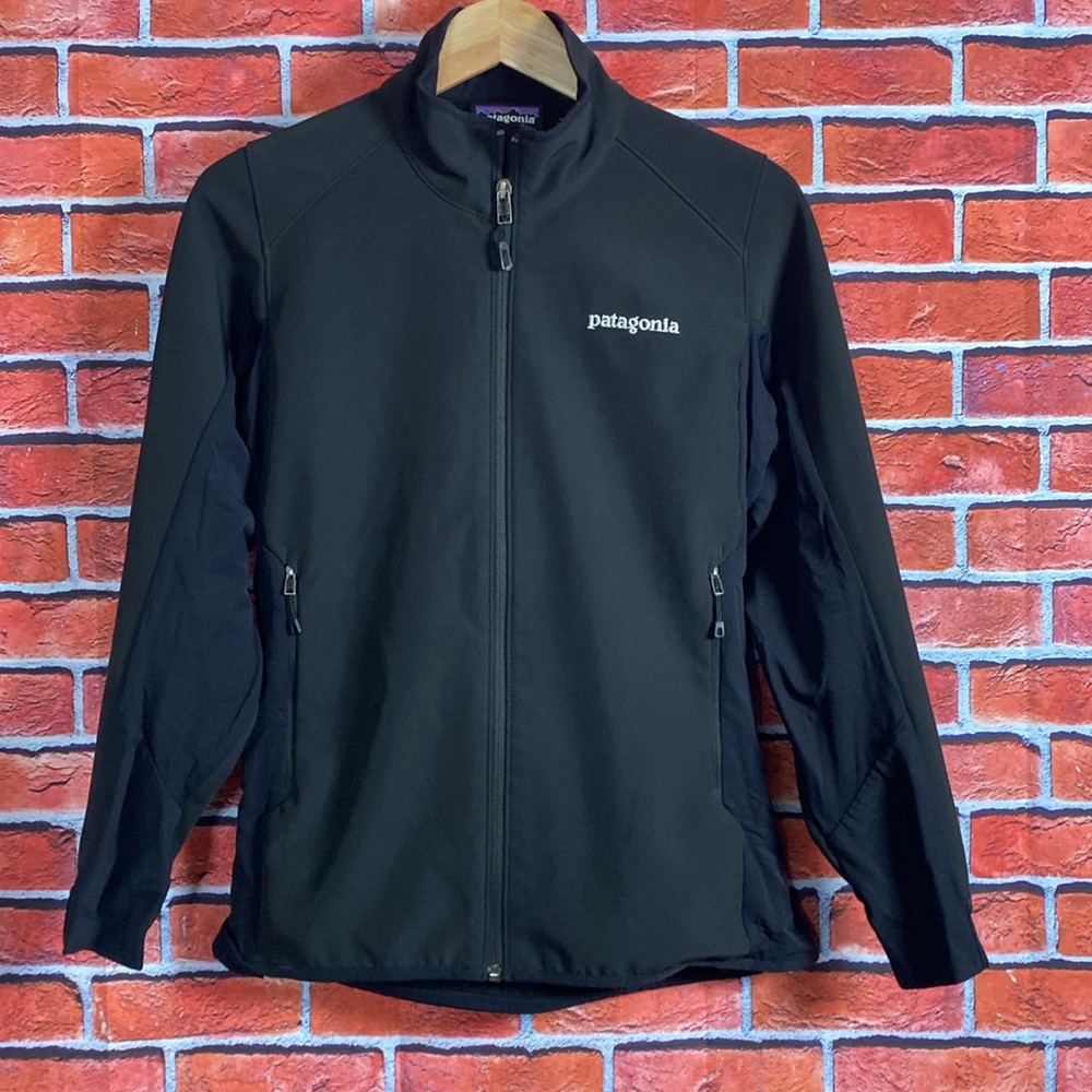 Patagonia Jacket Adze Hybrid Softshell Polartec Black Outdoor Athleisure XXS‎